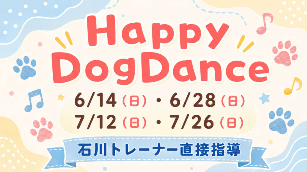 【6/14・6/28・7/12・7/26開催】Happy DogDance｜ビギナー＆STEPⅡクラス 参加受付中